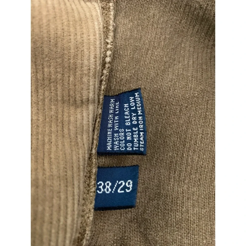 Vintage Polo Ralph Lauren Corduroy Pants Mens 38x29 Brown Philip 100% Cotton